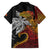 Papua New Guinea Sepik Personalised Family Matching Off Shoulder Short Dress and Hawaiian Shirt PNG Bird of Paradise Tattoo - Polynesian Pride