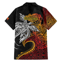Papua New Guinea Sepik Personalised Family Matching Summer Maxi Dress and Hawaiian Shirt PNG Bird of Paradise Tattoo LT9 - Polynesian Pride