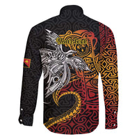 Papua New Guinea Sepik Personalised Family Matching Tank Maxi Dress and Hawaiian Shirt PNG Bird of Paradise Tattoo - Polynesian Pride