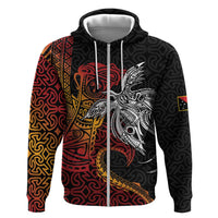 Papua New Guinea Sepik Personalised Hoodie PNG Bird of Paradise Tattoo - Polynesian Pride