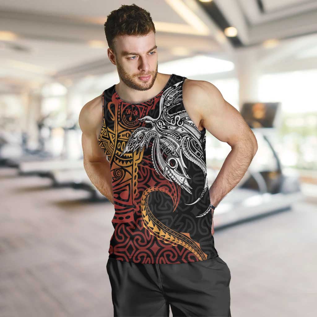 Papua New Guinea Sepik Personalised Men Tank Top PNG Bird of Paradise Tattoo - Polynesian Pride