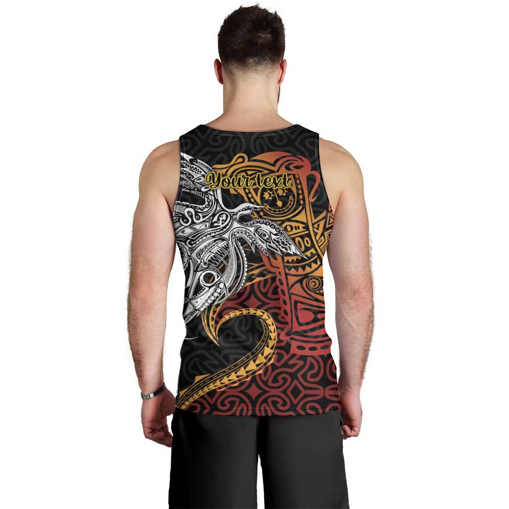 Papua New Guinea Sepik Personalised Men Tank Top PNG Bird of Paradise Tattoo - Polynesian Pride