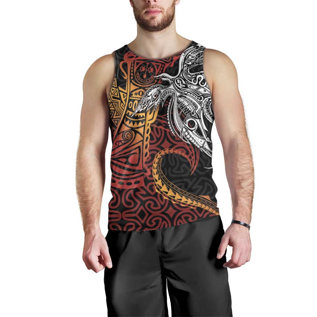 Papua New Guinea Sepik Personalised Men Tank Top PNG Bird of Paradise Tattoo - Polynesian Pride