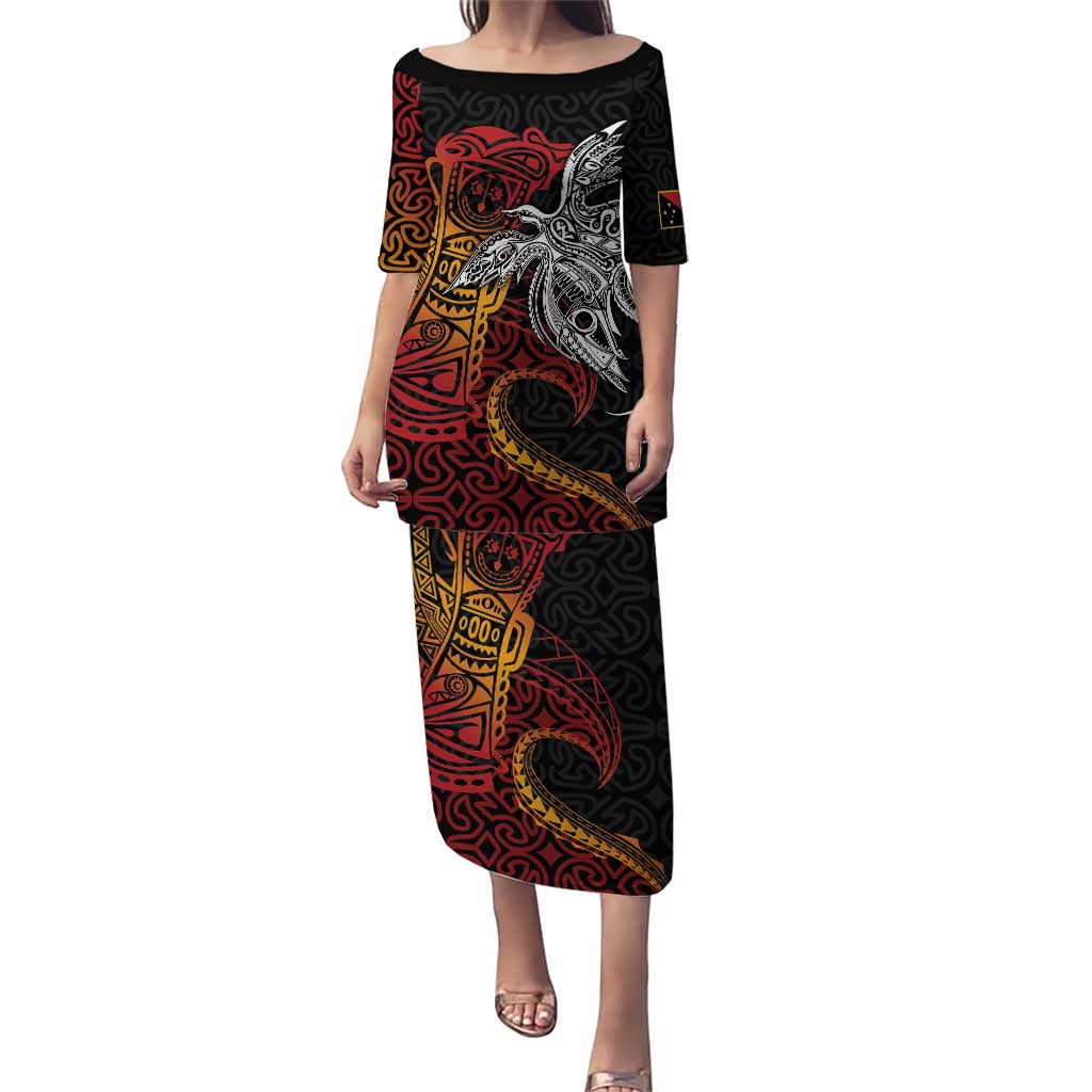 Papua New Guinea Sepik Personalised Puletasi PNG Bird of Paradise Tattoo - Polynesian Pride