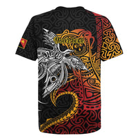 Papua New Guinea Sepik Personalised Rugby Jersey PNG Bird of Paradise Tattoo - Polynesian Pride
