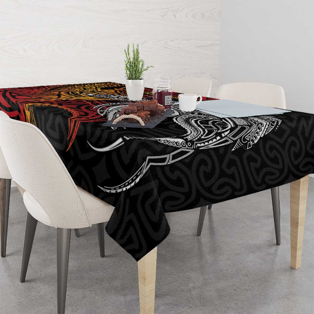 Papua New Guinea Sepik Personalised Tablecloth PNG Bird of Paradise Tattoo - Polynesian Pride