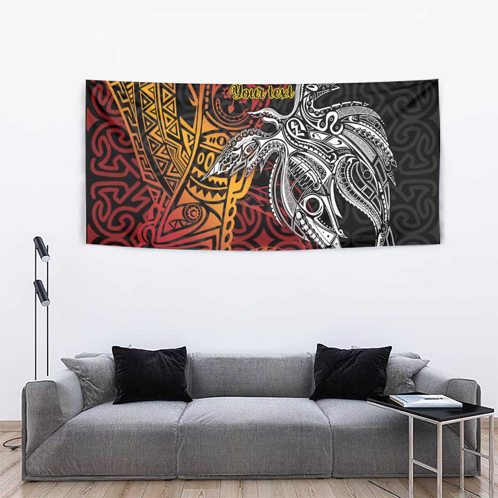 Papua New Guinea Sepik Personalised Tapestry PNG Bird of Paradise Tattoo - Polynesian Pride
