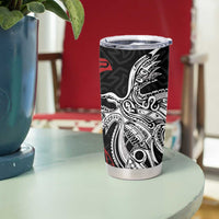 Papua New Guinea Sepik Personalised Tumbler Cup PNG Bird of Paradise Tattoo - Polynesian Pride