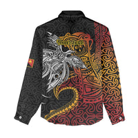 Papua New Guinea Sepik Personalised Women Casual Shirt PNG Bird of Paradise Tattoo - Polynesian Pride