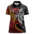 Papua New Guinea Sepik Personalised Women Polo Shirt PNG Bird of Paradise Tattoo - Polynesian Pride