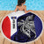 Personalised PNG Bougainville Beach Blanket Bird of Paradise Tattoo Flag Motif - Polynesian Pride