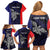 Personalised PNG Bougainville Family Matching Off Shoulder Short Dress and Hawaiian Shirt Bird of Paradise Tattoo Flag Motif - Polynesian Pride