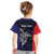 Personalised PNG Bougainville Kid T Shirt Bird of Paradise Tattoo Flag Motif - Polynesian Pride