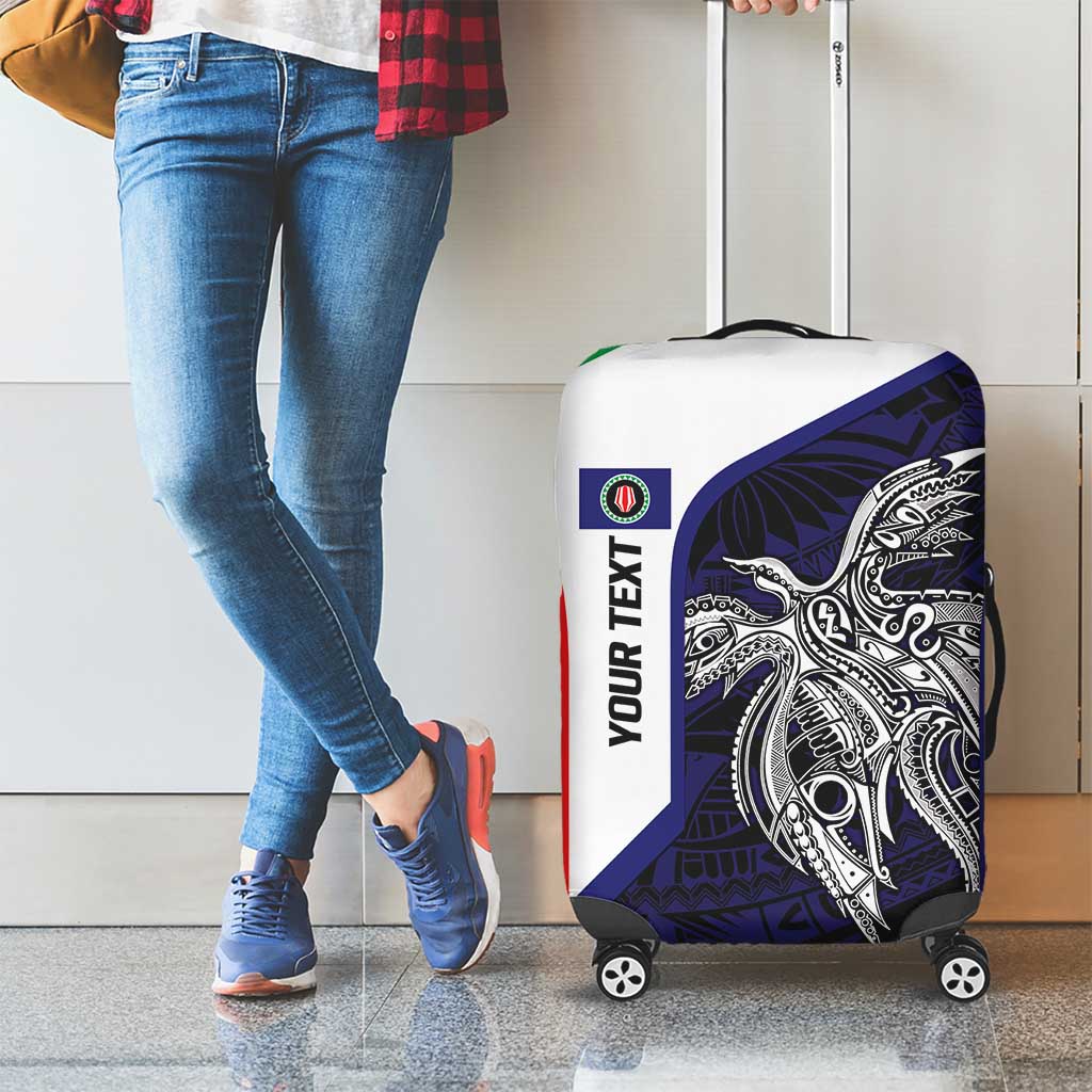 Personalised PNG Bougainville Luggage Cover Bird of Paradise Tattoo Flag Motif - Polynesian Pride
