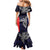 Personalised PNG Bougainville Mermaid Dress Bird of Paradise Tattoo Flag Motif - Polynesian Pride