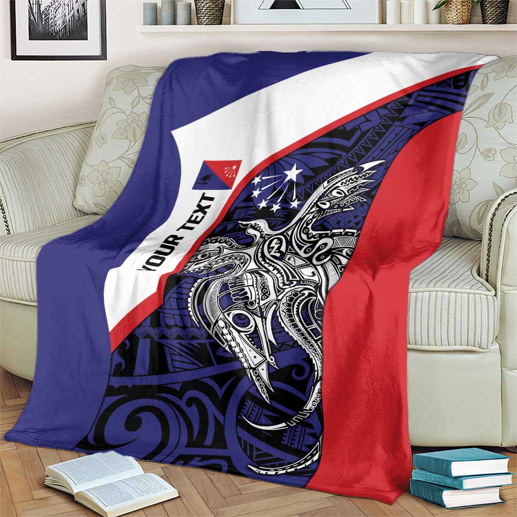 Personalised PNG Central Province Blanket Bird of Paradise Tattoo Flag Motif - Polynesian Pride