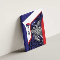 Personalised PNG Central Province Canvas Wall Art Bird of Paradise Tattoo Flag Motif - Polynesian Pride