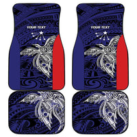 Personalised PNG Central Province Car Mats Bird of Paradise Tattoo Flag Motif - Polynesian Pride