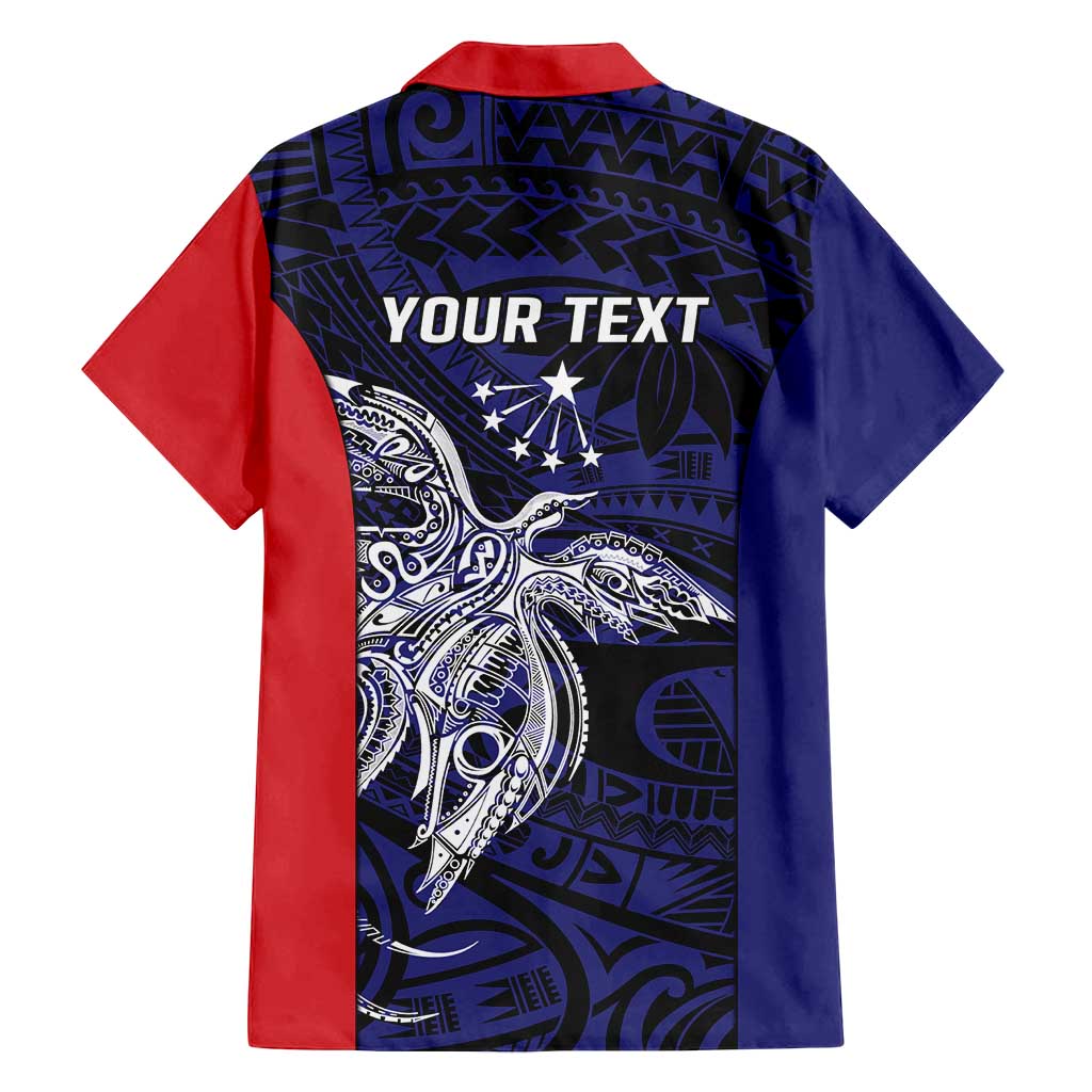 Personalised PNG Central Province Family Matching Off Shoulder Short Dress and Hawaiian Shirt Bird of Paradise Tattoo Flag Motif LT9 - Polynesian Pride