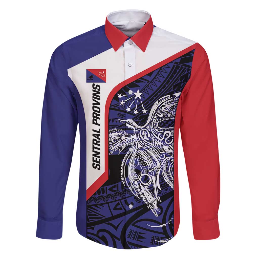 Personalised PNG Central Province Family Matching Puletasi and Hawaiian Shirt Bird of Paradise Tattoo Flag Motif - Polynesian Pride