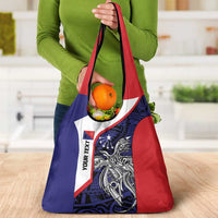 Personalised PNG Central Province Grocery Bag Bird of Paradise Tattoo Flag Motif - Polynesian Pride