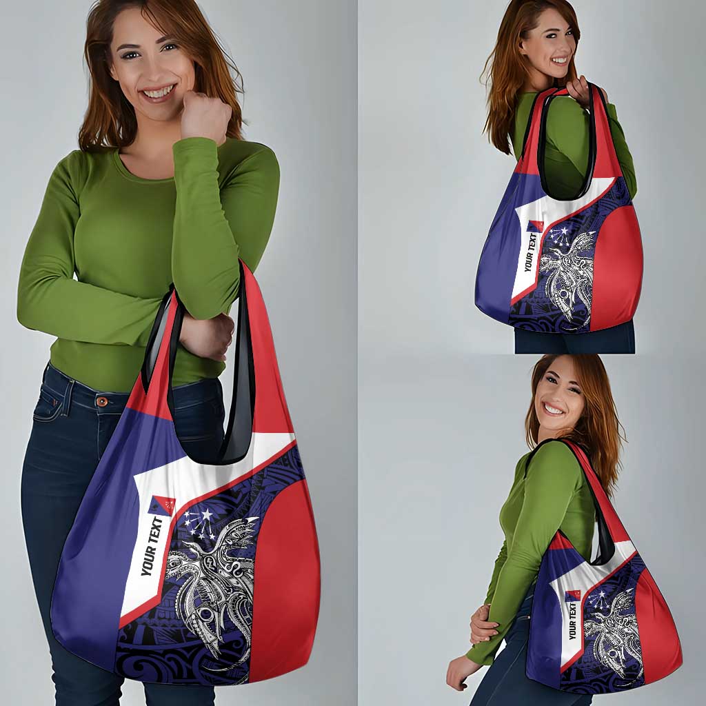 Personalised PNG Central Province Grocery Bag Bird of Paradise Tattoo Flag Motif - Polynesian Pride