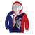 Personalised PNG Central Province Kid Hoodie Bird of Paradise Tattoo Flag Motif - Polynesian Pride