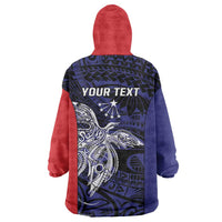 Personalised PNG Central Province Wearable Blanket Hoodie Bird of Paradise Tattoo Flag Motif - Polynesian Pride