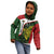 Personalised PNG Chimbu Province Kid Hoodie Bird of Paradise Tattoo Flag Motif - Polynesian Pride