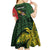 Personalised PNG Chimbu Province Kid Short Sleeve Dress Bird of Paradise Tattoo Flag Motif - Polynesian Pride