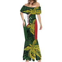 Personalised PNG Chimbu Province Mermaid Dress Bird of Paradise Tattoo Flag Motif - Polynesian Pride