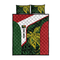 Personalised PNG Chimbu Province Quilt Bed Set Bird of Paradise Tattoo Flag Motif - Polynesian Pride
