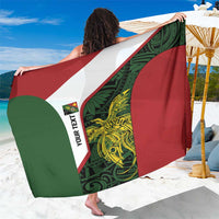 Personalised PNG Chimbu Province Sarong Bird of Paradise Tattoo Flag Motif - Polynesian Pride