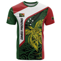 Personalised PNG Chimbu Province T Shirt Bird of Paradise Tattoo Flag Motif - Polynesian Pride