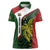 Personalised PNG Chimbu Province Women Polo Shirt Bird of Paradise Tattoo Flag Motif - Polynesian Pride