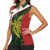 Personalised PNG Chimbu Province Women Sleeveless Polo Shirt Bird of Paradise Tattoo Flag Motif - Polynesian Pride