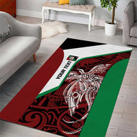 Personalised PNG East New Britain Province Area Rug Bird of Paradise Tattoo Flag Motif - Polynesian Pride
