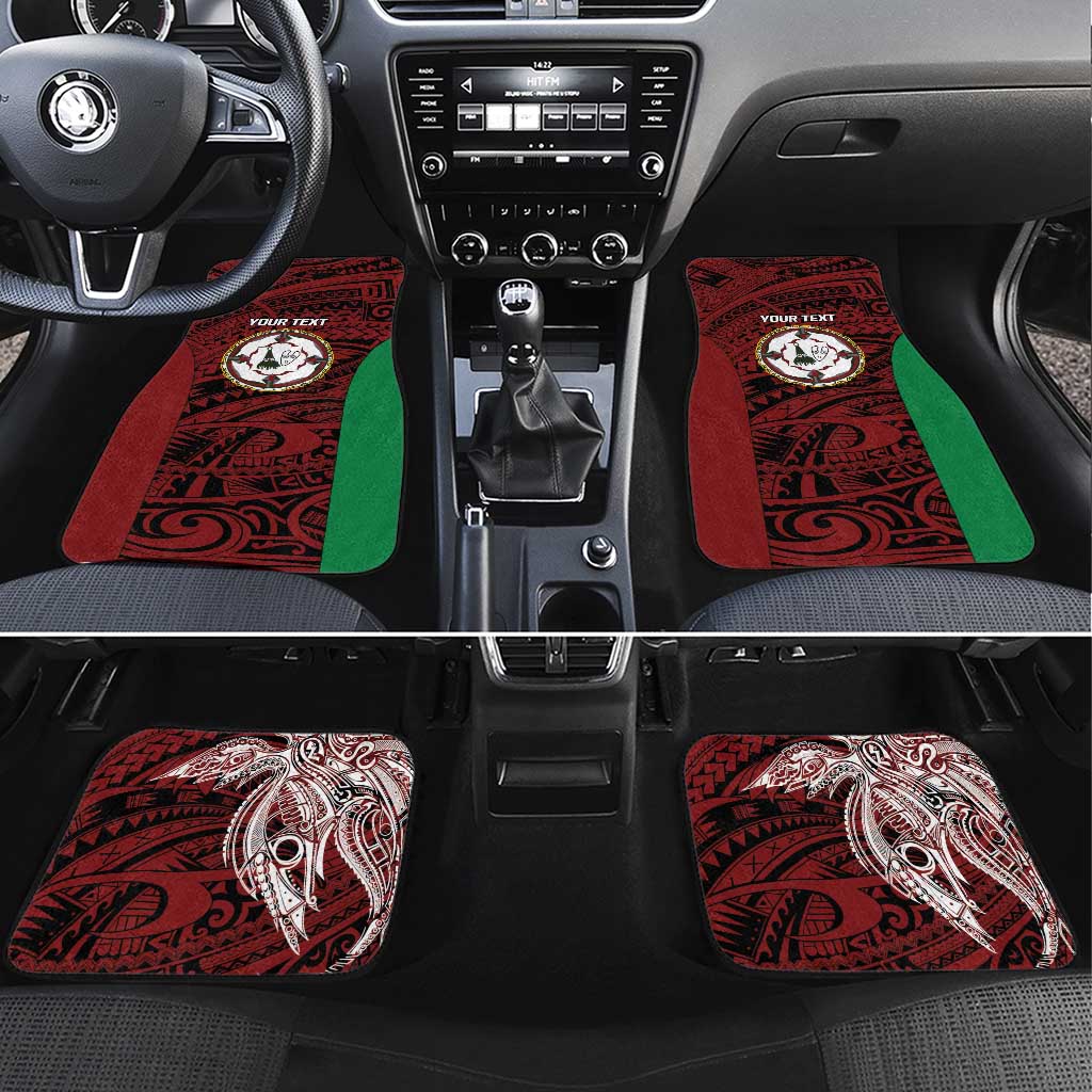 Personalised PNG East New Britain Province Car Mats Bird of Paradise Tattoo Flag Motif - Polynesian Pride