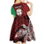Personalised PNG East New Britain Province Kid Short Sleeve Dress Bird of Paradise Tattoo Flag Motif - Polynesian Pride