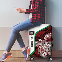 Personalised PNG East New Britain Province Luggage Cover Bird of Paradise Tattoo Flag Motif - Polynesian Pride