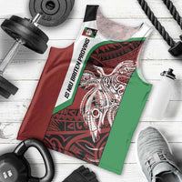Personalised PNG East New Britain Province Men Tank Top Bird of Paradise Tattoo Flag Motif - Polynesian Pride