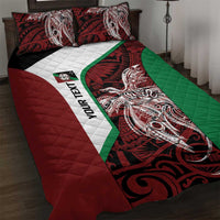Personalised PNG East New Britain Province Quilt Bed Set Bird of Paradise Tattoo Flag Motif - Polynesian Pride