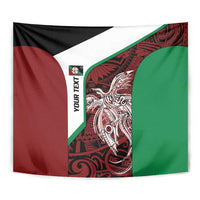 Personalised PNG East New Britain Province Tapestry Bird of Paradise Tattoo Flag Motif - Polynesian Pride