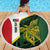 Personalised PNG East Sepik Province Beach Blanket Bird of Paradise Tattoo Flag Motif - Polynesian Pride