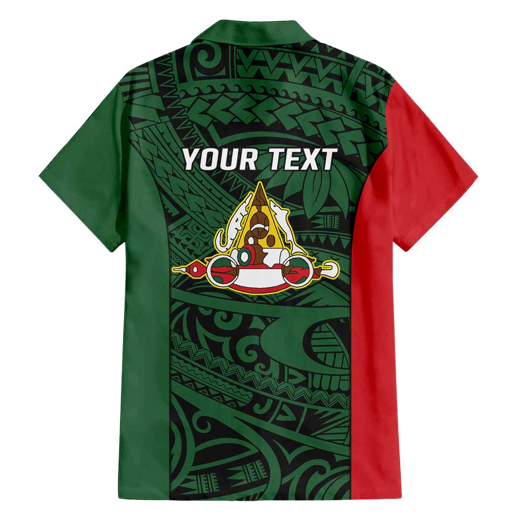 Personalised PNG East Sepik Province Family Matching Off Shoulder Short Dress and Hawaiian Shirt Bird of Paradise Tattoo Flag Motif LT9 - Polynesian Pride