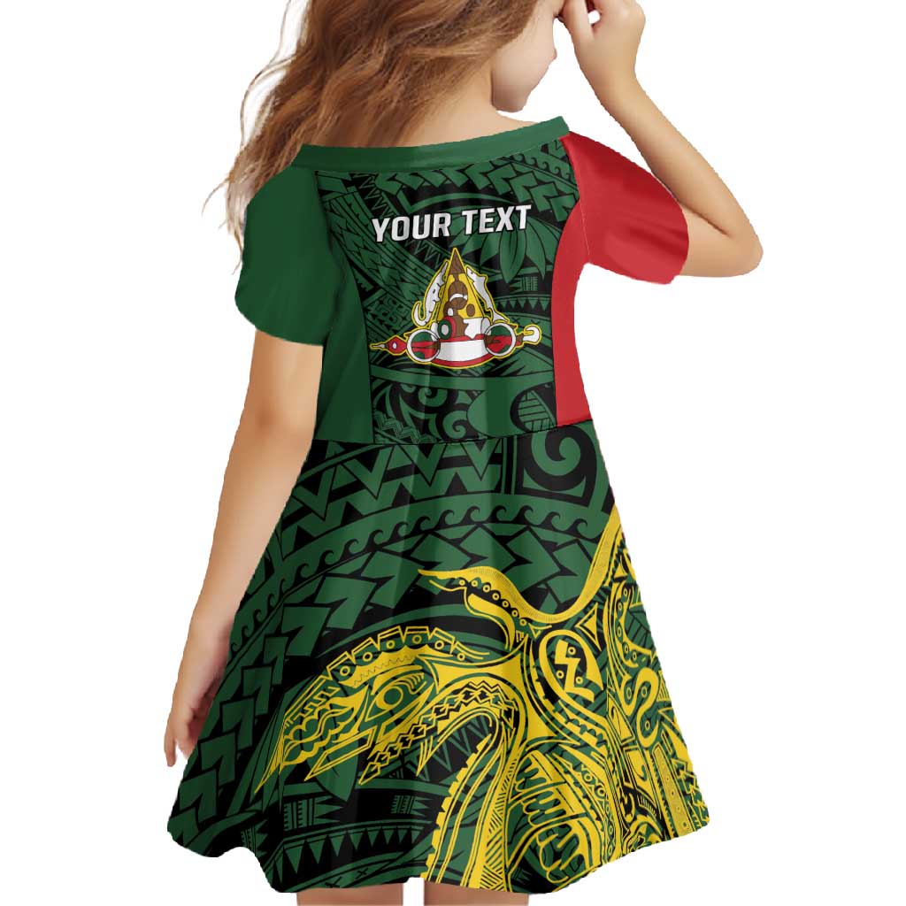 Personalised PNG East Sepik Province Family Matching Summer Maxi Dress and Hawaiian Shirt Bird of Paradise Tattoo Flag Motif LT9 - Polynesian Pride