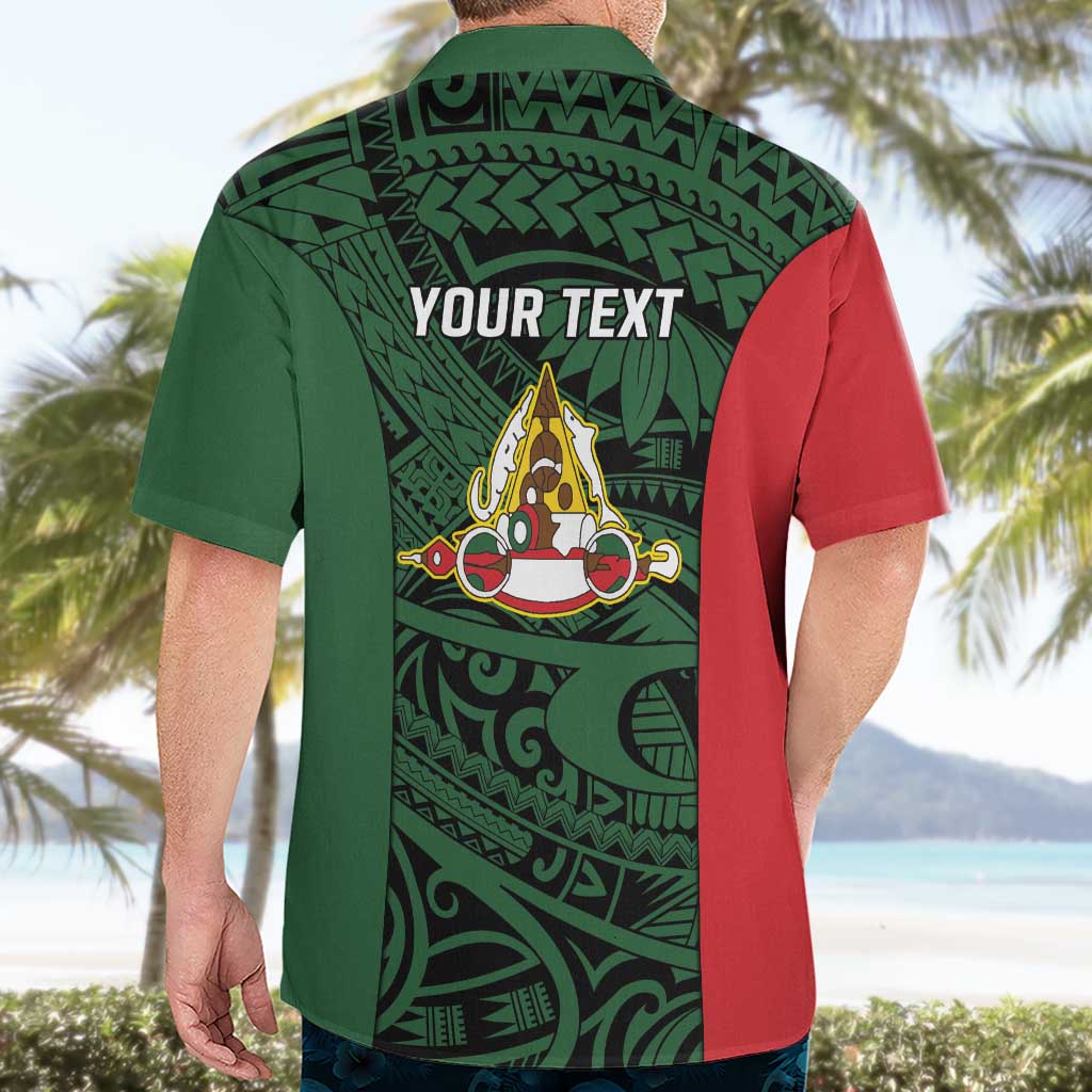 Personalised PNG East Sepik Province Hawaiian Shirt Bird of Paradise Tattoo Flag Motif - Polynesian Pride