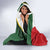 Personalised PNG East Sepik Province Hooded Blanket Bird of Paradise Tattoo Flag Motif - Polynesian Pride
