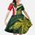 Personalised PNG East Sepik Province Kid Short Sleeve Dress Bird of Paradise Tattoo Flag Motif - Polynesian Pride