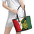 Personalised PNG East Sepik Province Leather Tote Bag Bird of Paradise Tattoo Flag Motif - Polynesian Pride